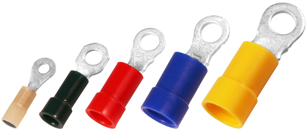 KST RVES2-5 VINYL-INSULATED RING TERMINAL 2.5MM2 5.3MM-100Pcs